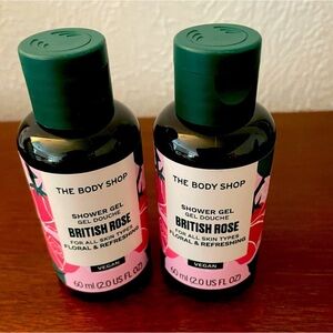 The Body Shop British Rose Shower Gel - Green & Pink